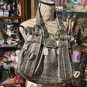 Silver Designer Shoulder Bag